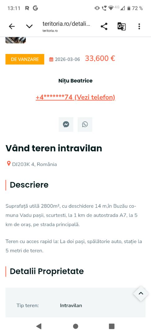 Teren • Scurtești